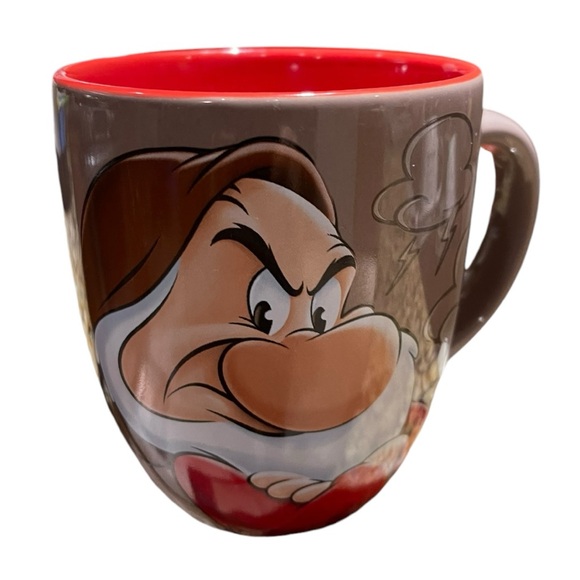 DISNEY Snow White Dwarf GRUMPY Angry Face, Large 20oz Ceramic Coffee Mug - Picture 2 of 9